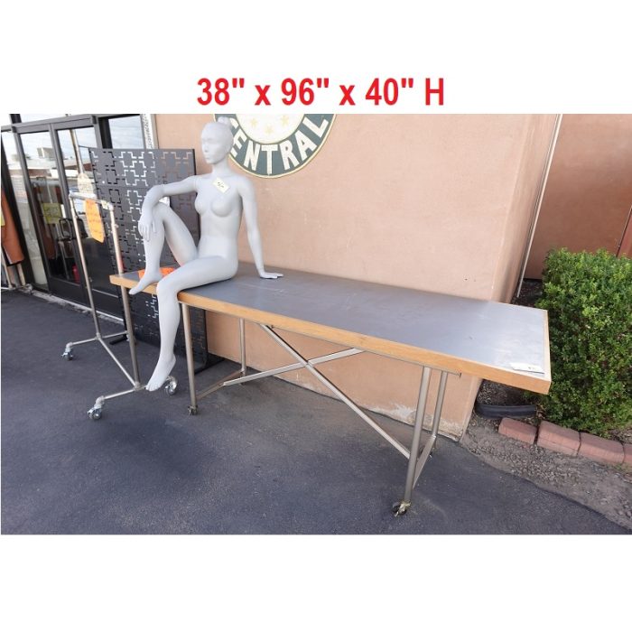 40" Tall - 8' Long Industrial Heavy Duty Work Bench / Store Display Table