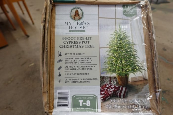 4-Foot Cypress Potted Tree with Warm White LED Lights - Image 2