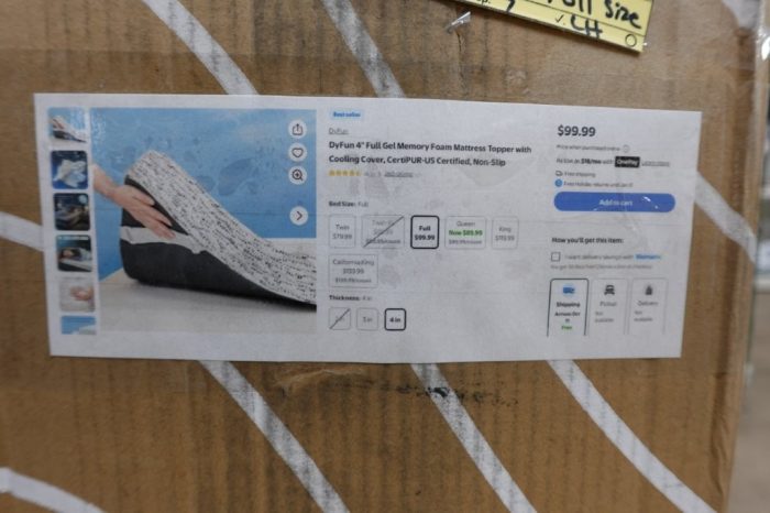 4-Inch Gel Memory Foam Mattress Topper, Full Size - Image 3