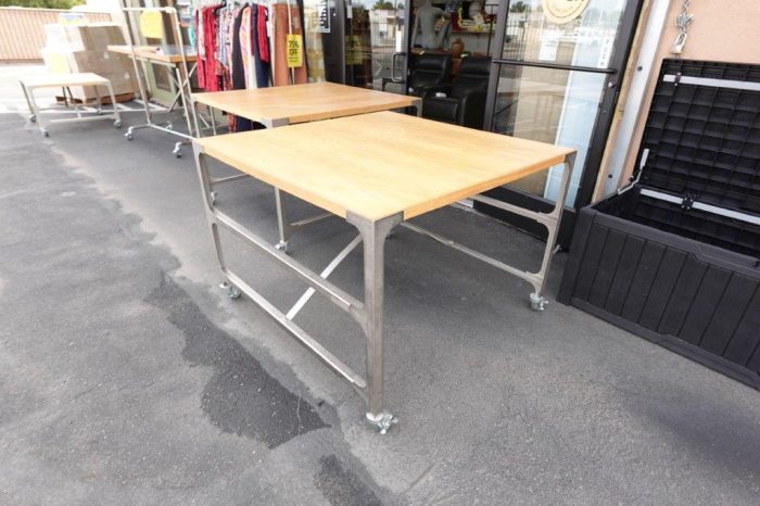 34" Tall - Industrial Heavy Duty Square Work Bench / Store Display Table - Image 3
