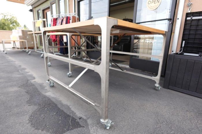 34" Tall - Industrial Heavy Duty Square Work Bench / Store Display Table - Image 4