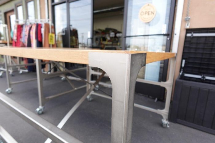 34" Tall - Industrial Heavy Duty Square Work Bench / Store Display Table - Image 6