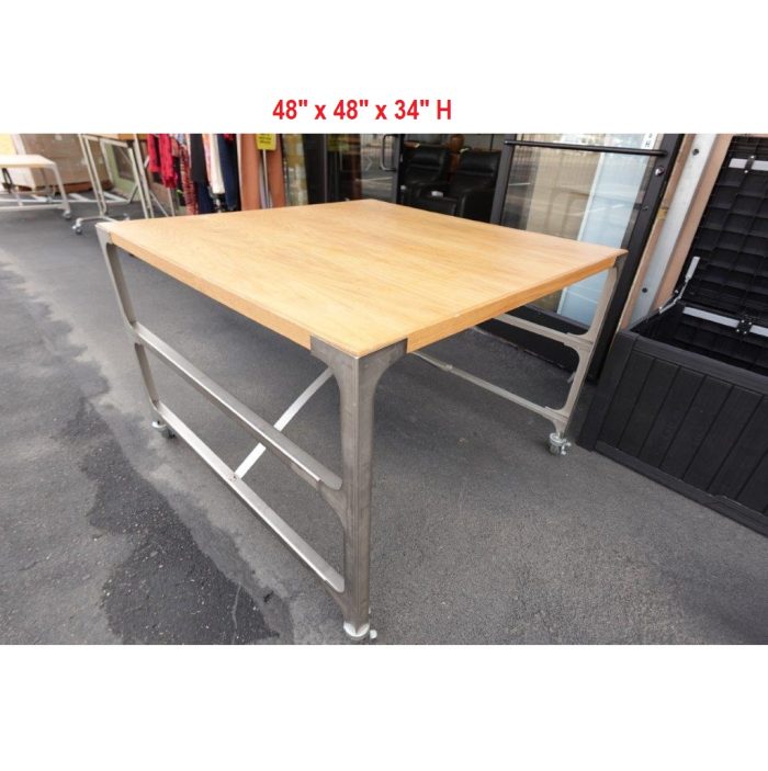 34" Tall - Industrial Heavy Duty Square Work Bench / Store Display Table