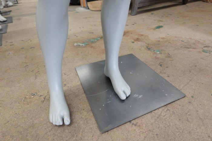 Hands on Hips Young Adult Full Body Mannequin in Gray for Retail Display - Image 5