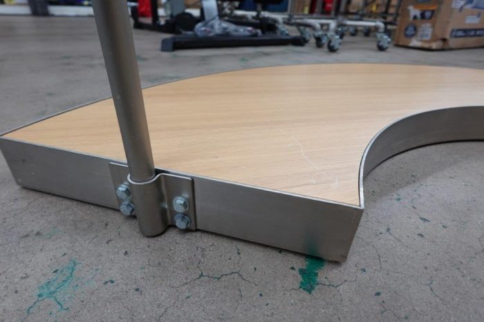Curved Industrial Clothing Rack Store Display - Image 7