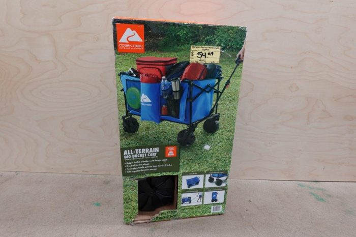 Ozark Trail All-Terrain Big Bucket Cart Wagon – Blue - Image 2