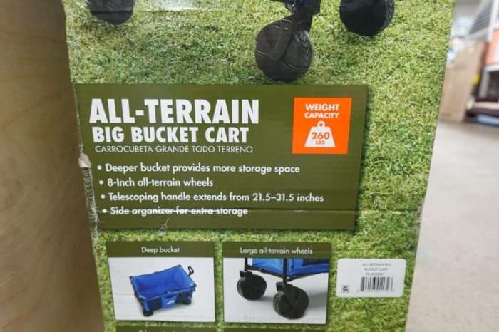 Ozark Trail All-Terrain Big Bucket Cart Wagon – Blue - Image 5