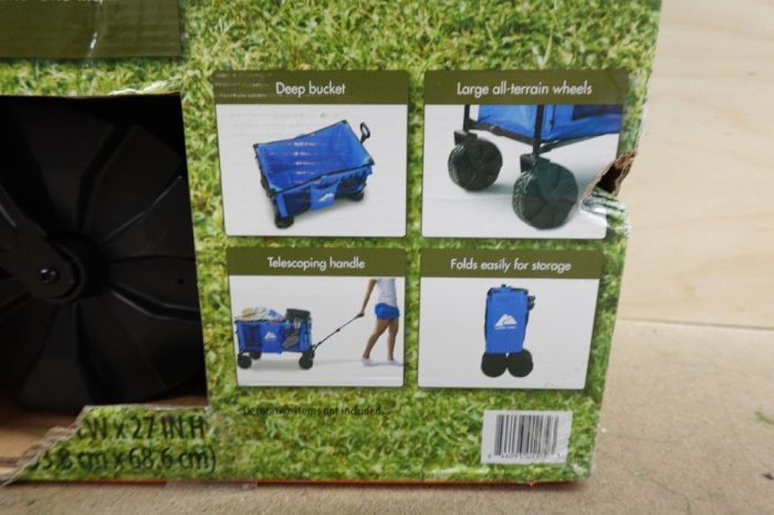 Ozark Trail All-Terrain Big Bucket Cart Wagon – Blue - Image 4