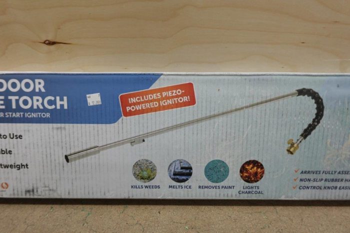 Flame King 33-Inch Propane Weed Burner Torch with Integrated Lighter - Image 3