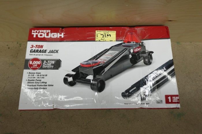 Hyper Tough 3-Ton Garage Jack with Dual Pumps – Black - Image 3