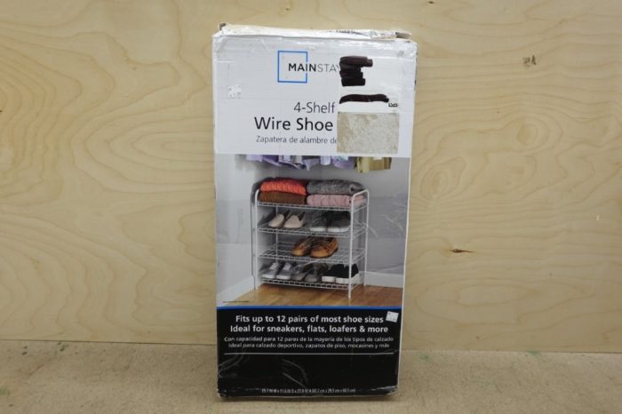Mainstays 4-Tier Steel Wire Shoe Organizer - Arctic White - Image 2