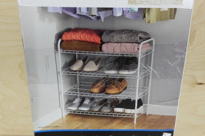 Mainstays 4-Tier Steel Wire Shoe Organizer - Arctic White - Image 5