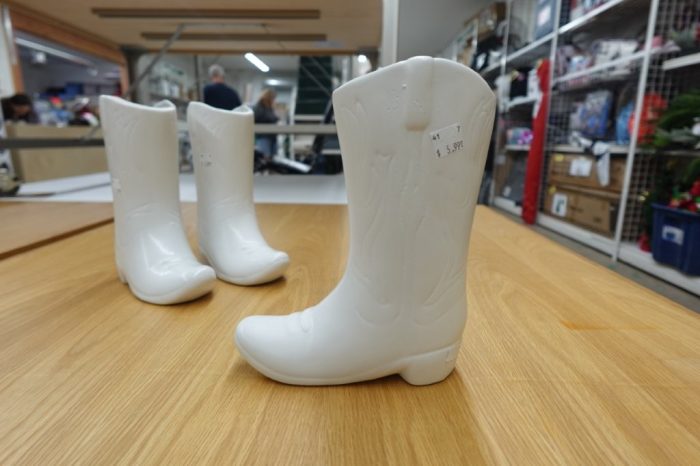 Urban Shop White Ceramic Cowboy Boot Vase - 8.75" Tall - Image 3