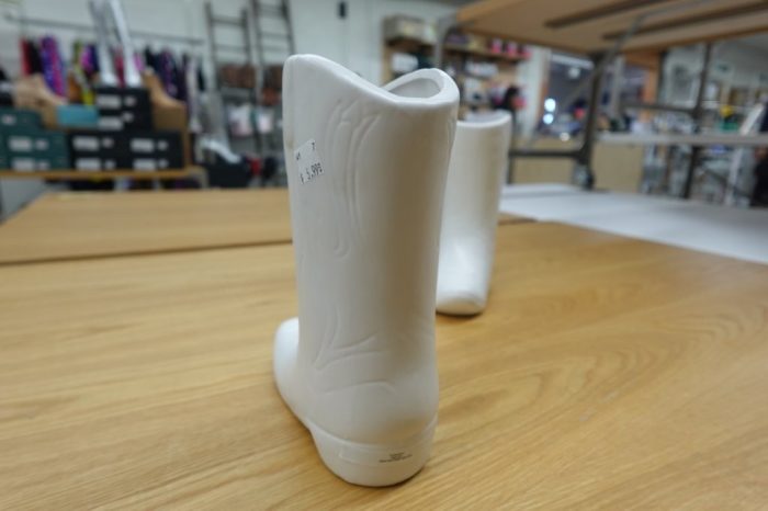Urban Shop White Ceramic Cowboy Boot Vase - 8.75" Tall - Image 4