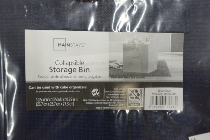 Mainstays Collapsible Cube Fabric Storage Bins (10.5″ x 10.5″, 6‑Pack) - Image 2