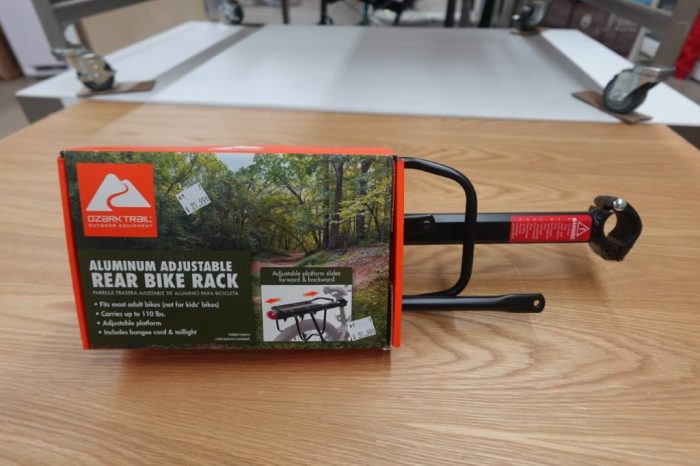 Ozark Trail Adjustable Aluminum Rear Bike Rack with Taillight - Image 3