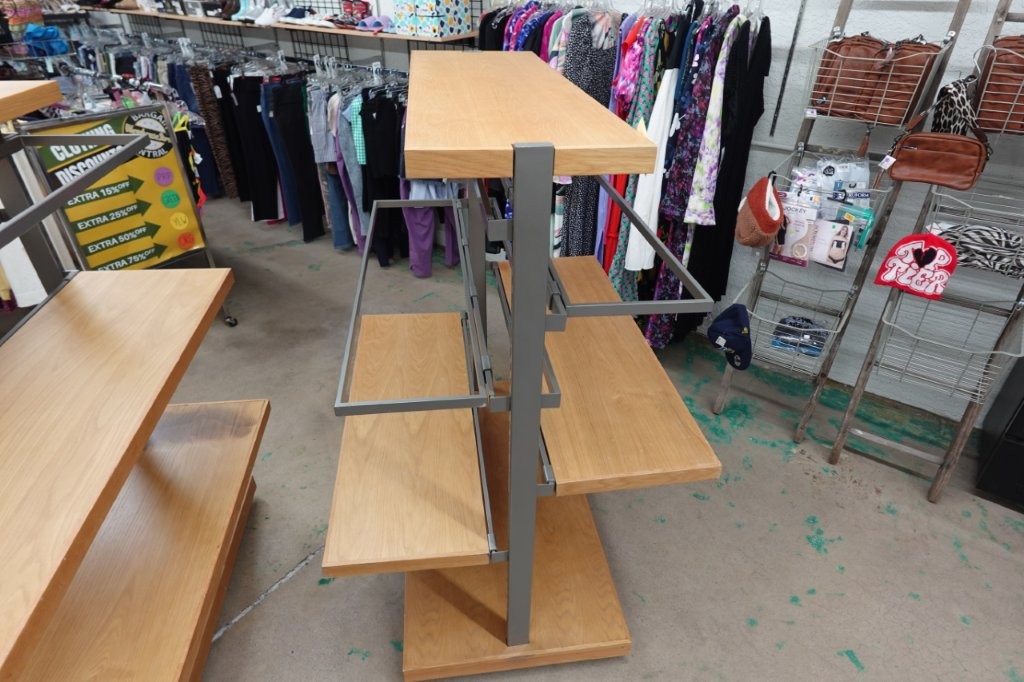 Industrial Wooden Heavy Duty Multi-Level Display - Image 3