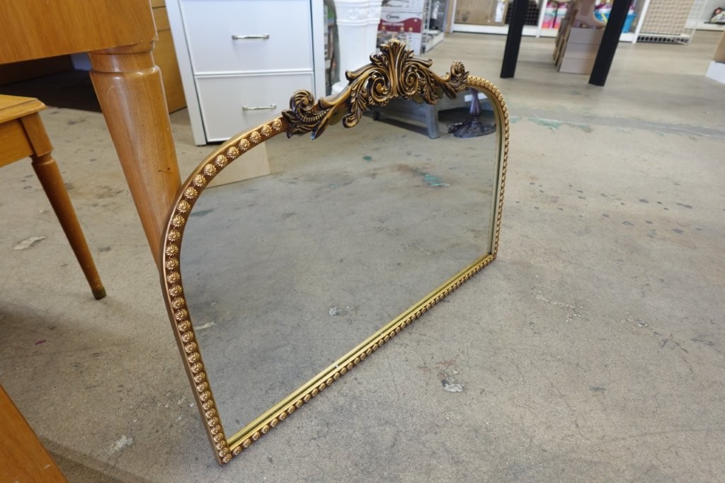 Crystal Art Gallery 24" x 34" Gold Arch Decoration Room Wall Mirror - Image 4