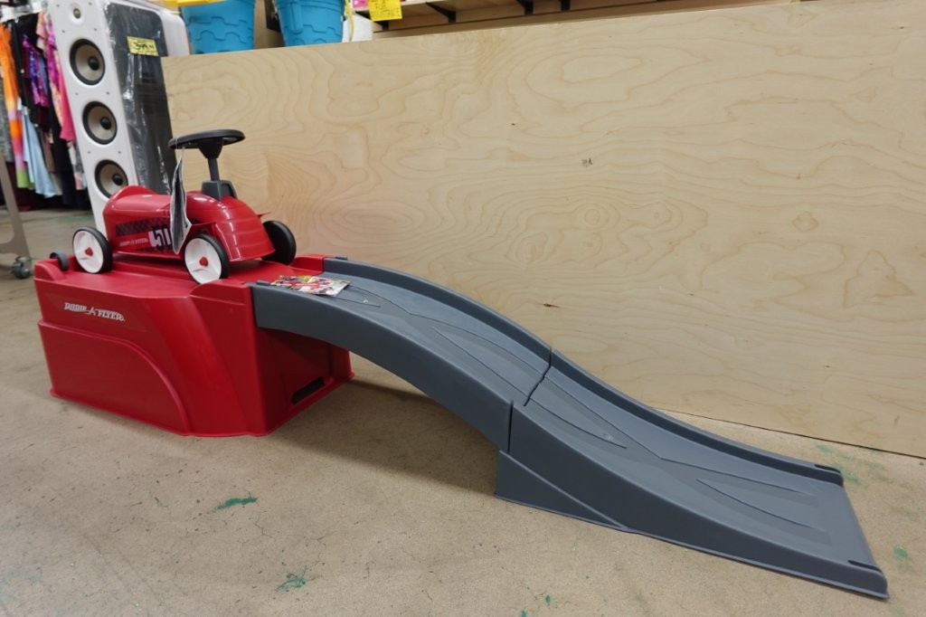 Radio Flyer 500 Toddler Ride On Toy Roller Coaster w/ Easy Storage in Red - Image 2