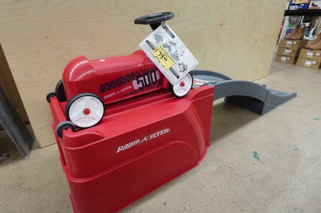 Radio Flyer 500 Toddler Ride On Toy Roller Coaster w/ Easy Storage in Red - Image 3