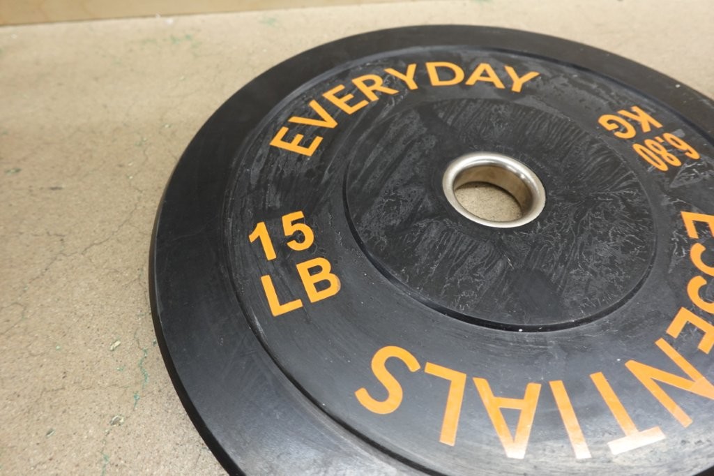 BalanceFrom Olympic Bumper Plate Weight Plate 15 lb Pair in Black - Image 3