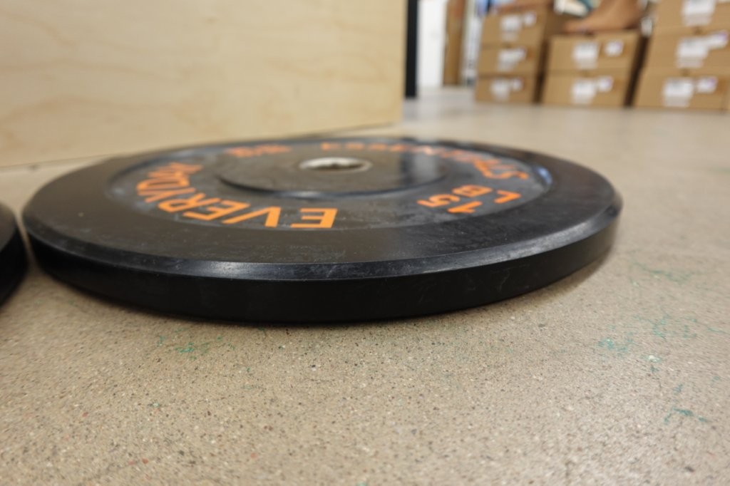 BalanceFrom Olympic Bumper Plate Weight Plate 15 lb Pair in Black - Image 4