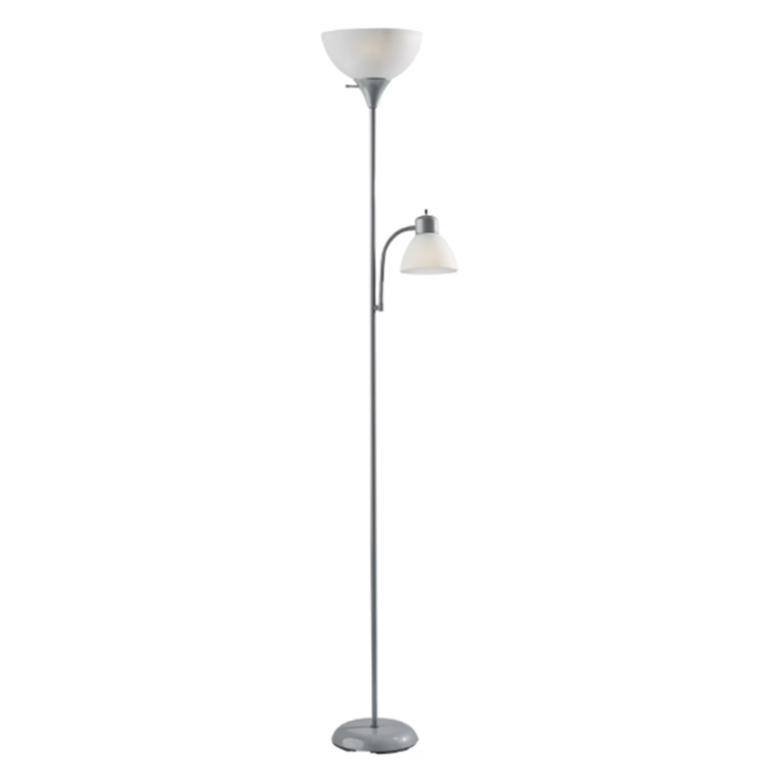 Mainstays 72" Silver Combo Floor Lamp with Reading Light