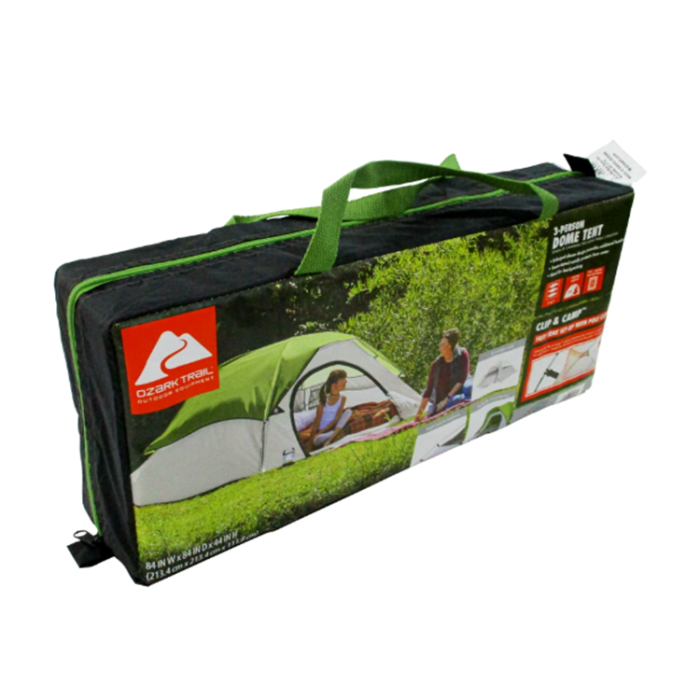 Ozark Trail 3-Person Clip Dome Tent - 7' x 7'