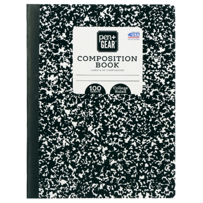 Pen + Gear 20-Pack Marble Composition Books 9.75" x 7.5" College Ruled