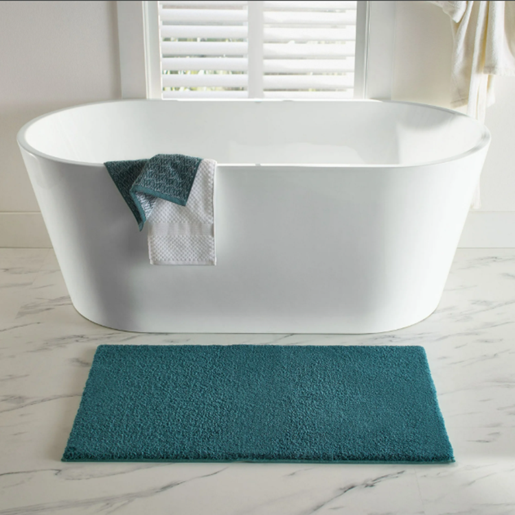 Better Homes & Gardens Ultra Soft Polyester Bath Rug 23 x 39 - Nimbus Blue