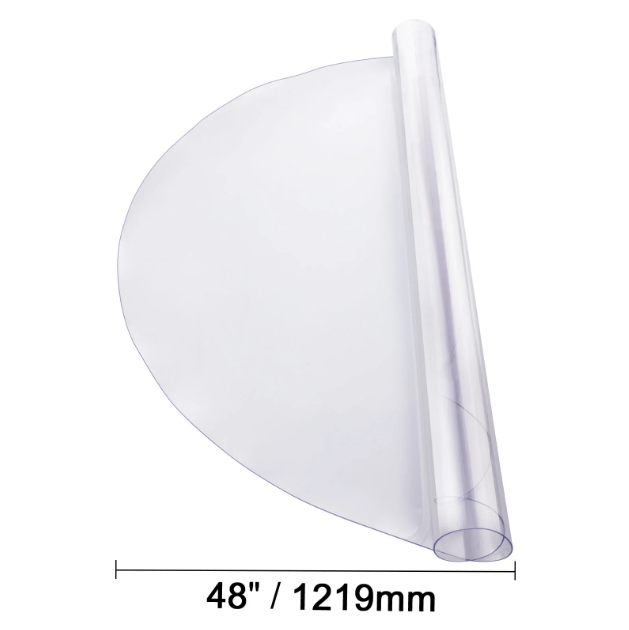 Round  48" Clear Waterproof Dining Table Protector 2.0 mm Thickness