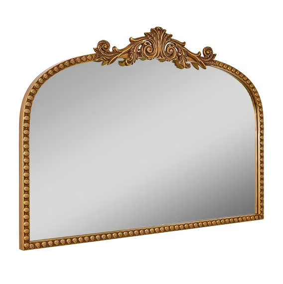 Crystal Art Gallery 24" x 34" Gold Arch Decoration Room Wall Mirror