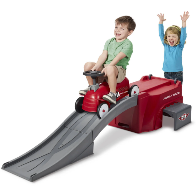 Radio Flyer 500 Toddler Ride On Toy Roller Coaster w/ Easy Storage in Red