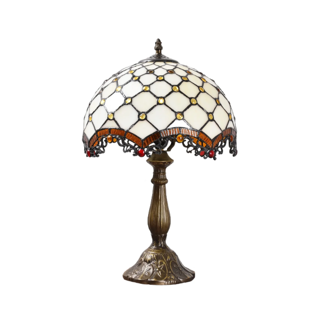 Orinova Tiffany Style Table Lamp with Stained Glass Shade