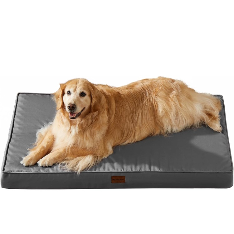 BFPETHOME Outdoor Dog Bed for Large Dogs in Dark Grey