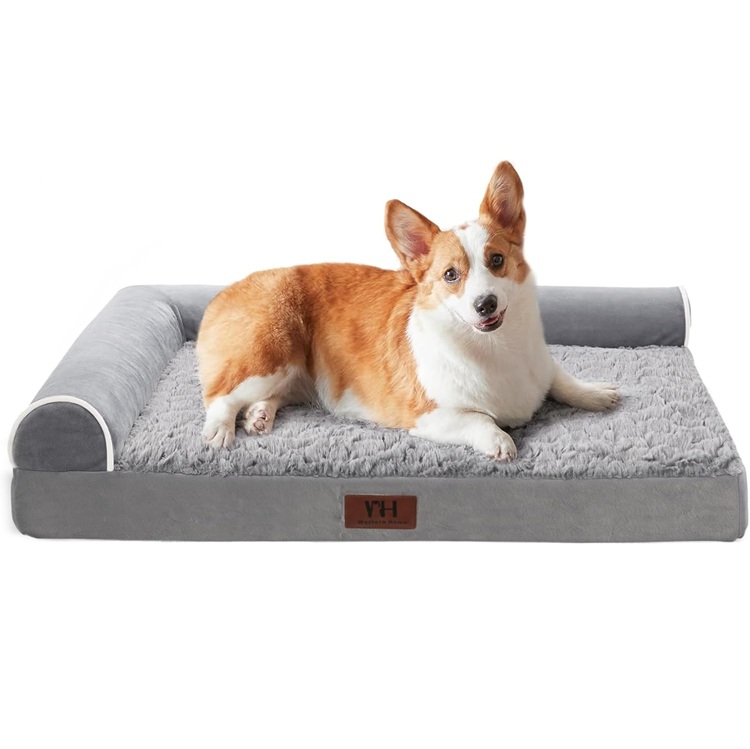 WESTERN HOME Orthopedic Medium Sized Dog Bed in Grey