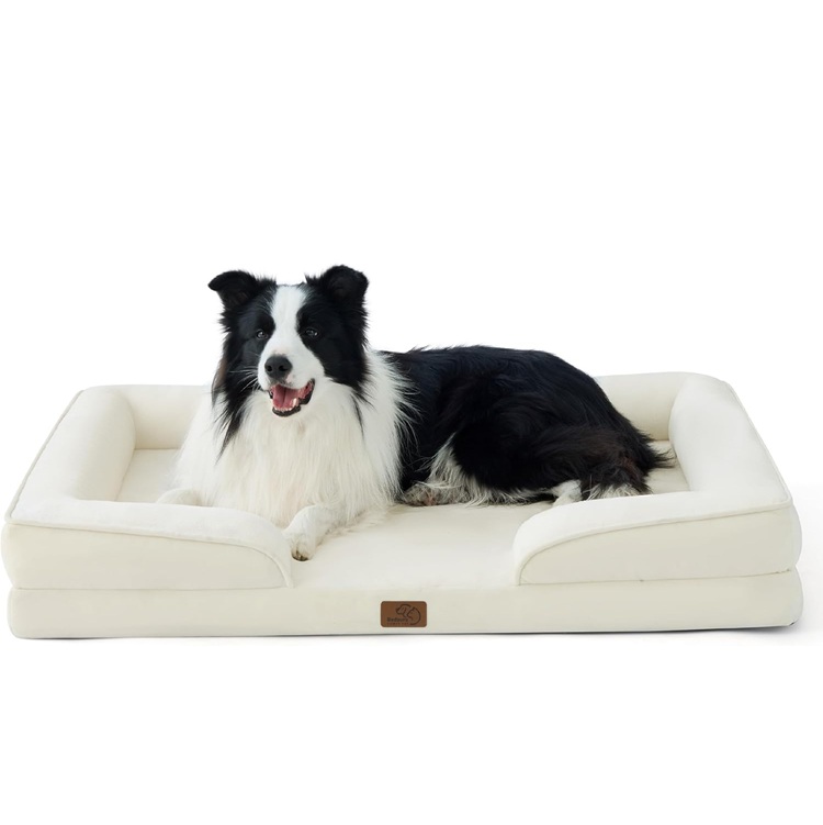 Bedsure 35" Large Orthopedic Dog Bed in Ivory