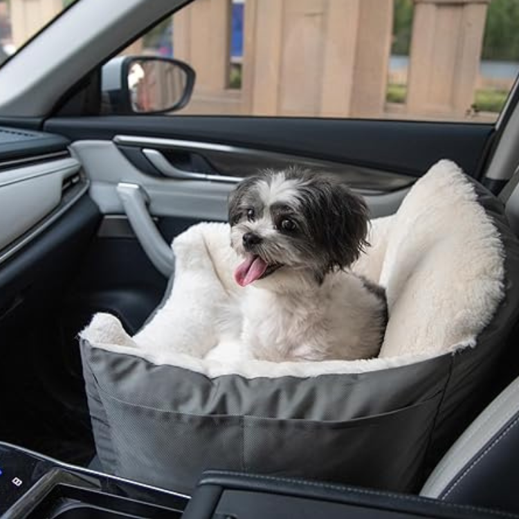 Best Pet Supplies Dog House Car Seat for XS/Small Dogs in Gray