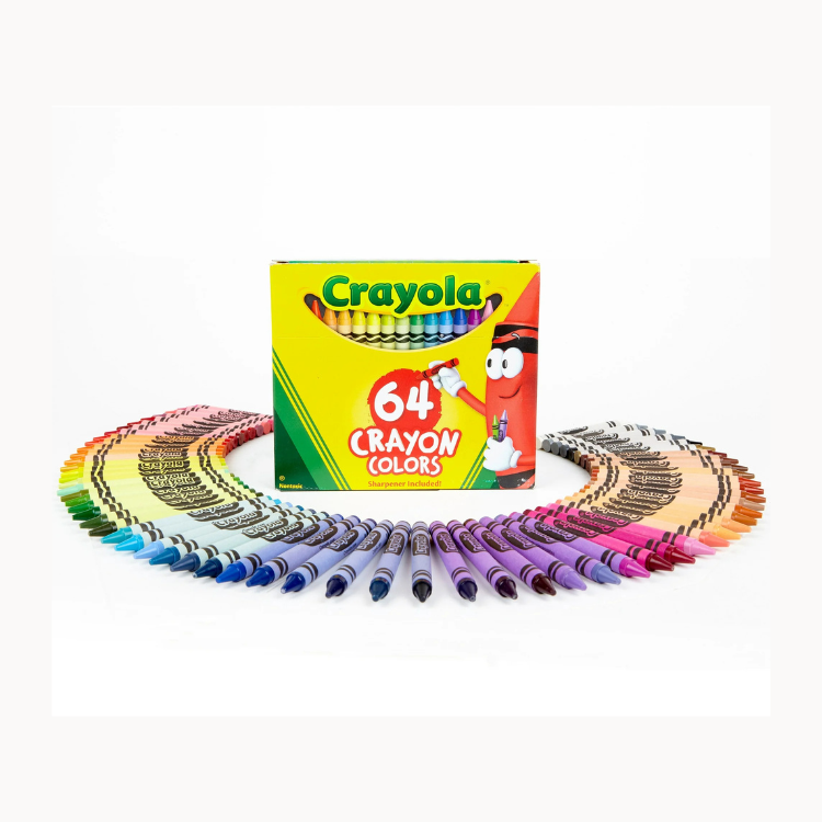 Crayola 64-Count Crayons with Built-In Sharpener