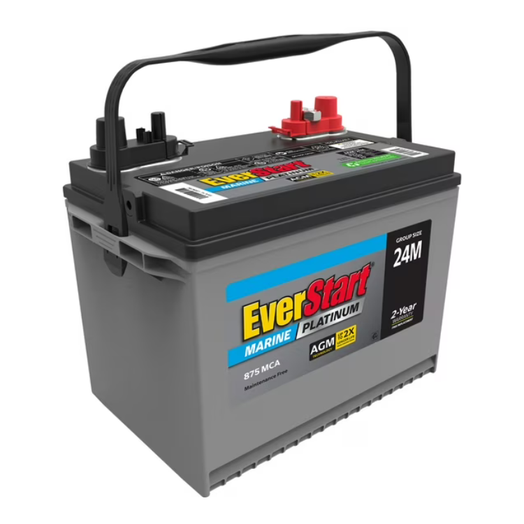 EverStart Platinum AGM Marine and RV Deep Cycle Battery Group Size 24M
