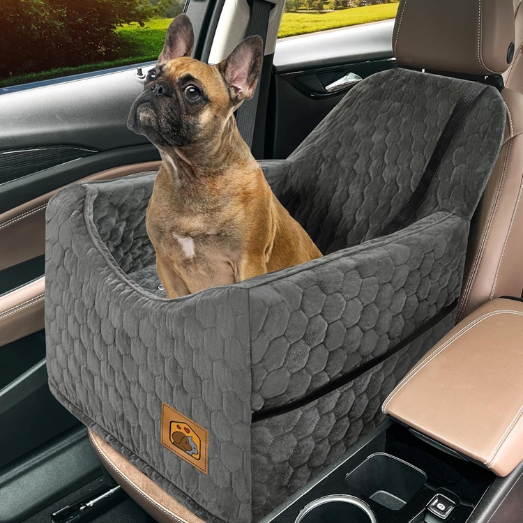 Dog Booster Travel Car Seat for Small/Medium Dogs in Gray