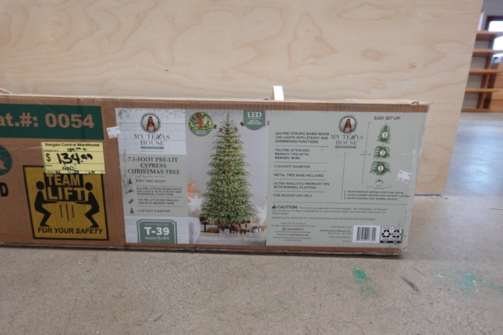 My Texas House 7.5‑Foot Pre‑Lit Cypress Artificial Christmas Tree - Image 3