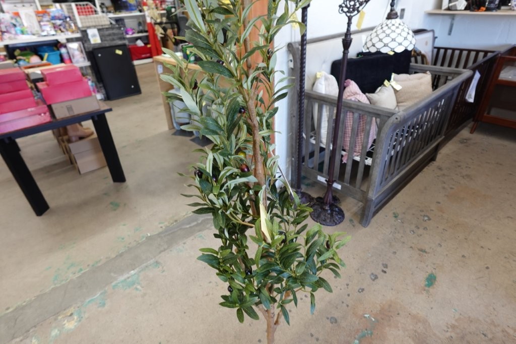 6FT Artificial Olive Tree with Realistic Leaves and Natural Trunk, Potted - Image 4