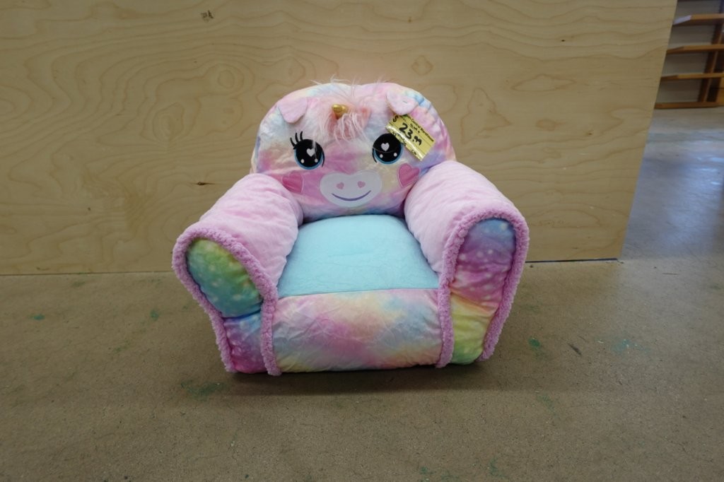 Heritage Club Kids Unicorn Bean Chair in Pink - Image 2