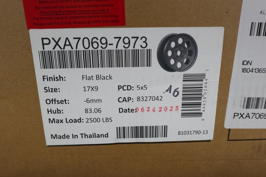 17x9 Pro Comp 7069 Vintage Flat Black Wheels / Rims 5x5 - Image 10