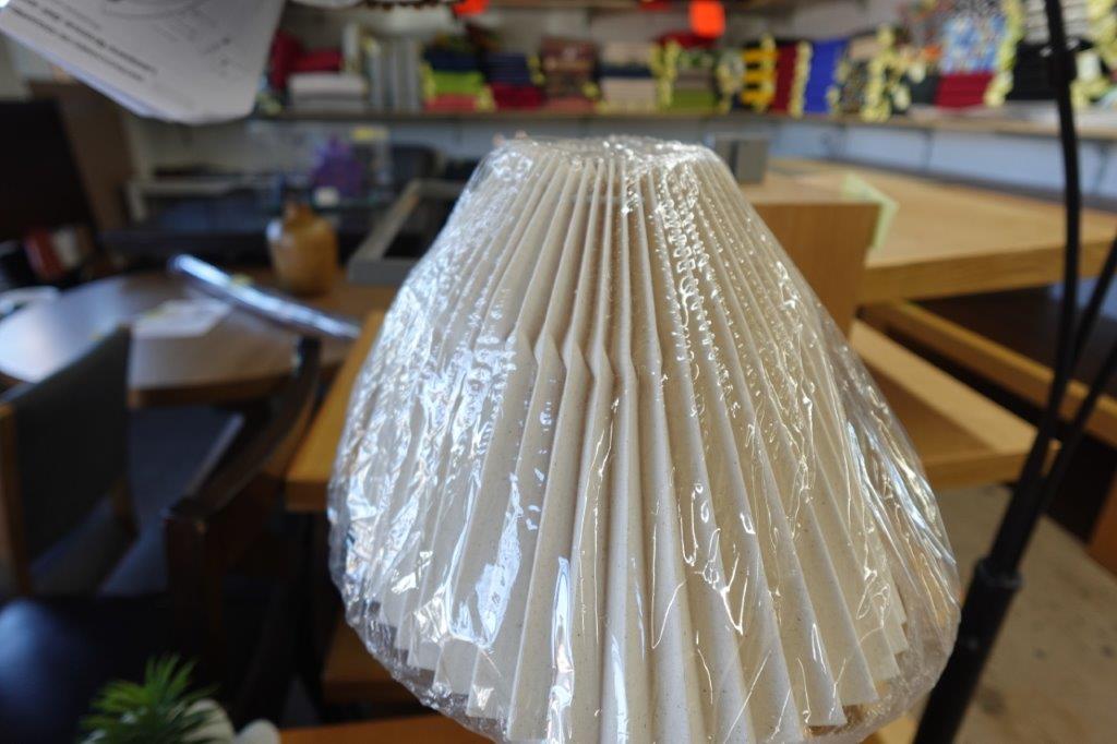 Home Decor Collection 18″ Ribbed Ceramic Table Lamp with Ivory Pleated Shade - Image 5