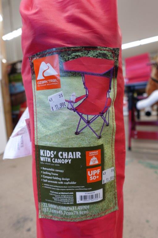 Ozark Trail Kids Canopy Chair with Safety Lock (125 lb Capacity) – Red/Blue - Image 3