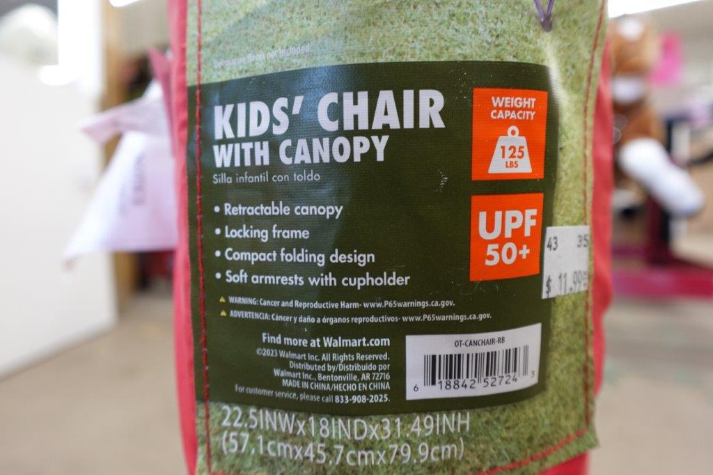 Ozark Trail Kids Canopy Chair with Safety Lock (125 lb Capacity) – Red/Blue - Image 4