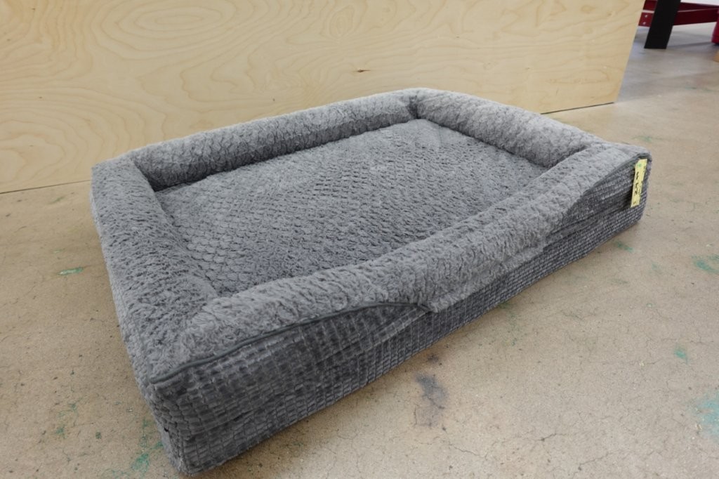 INVENHO XL Orthopedic Dog Bed w/ Washable Removable Cover in Grey - Image 2