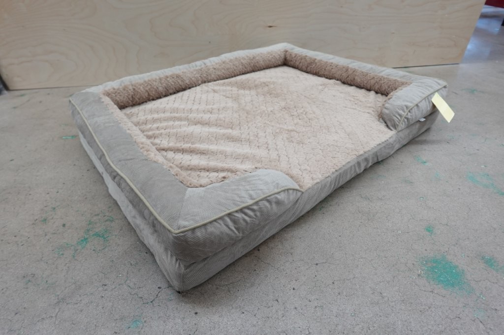 INVENHO XL Orthopedic Dog Bed with Washable Cover in Brown - Image 2